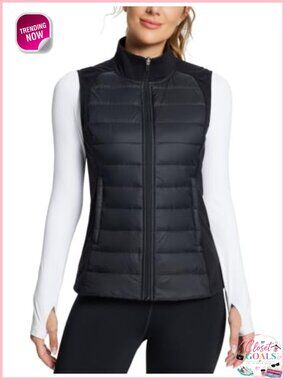 Lightweight Quilted Puffer Vest Winter Running Sleeveless Jacket